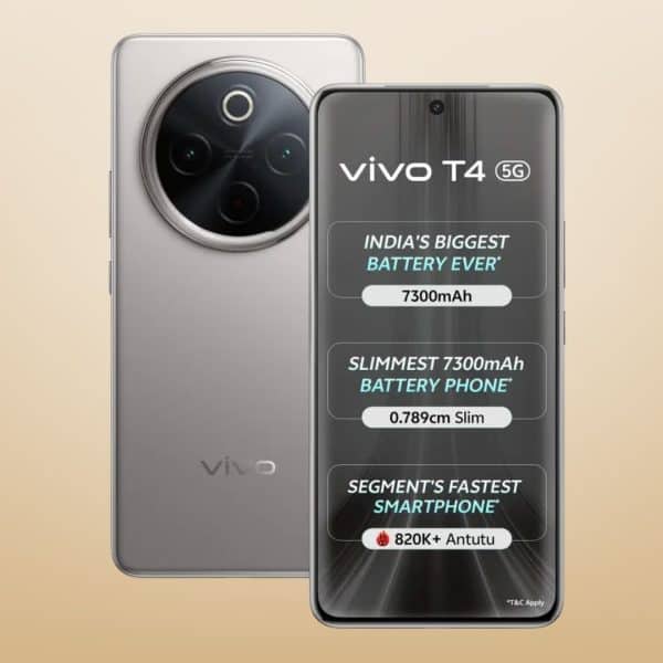 Vivo T4 5G (Phantom Grey, 128 GB, 8 GB RAM) (Refurbished)