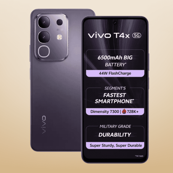Vivo T4x 5G (Pronto Purple, 128 GB, 6 GB RAM) (Refurbished)