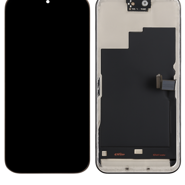 LCD with Touch Screen for Apple iPhone 15 Pro Max - Black (display glass combo folder)