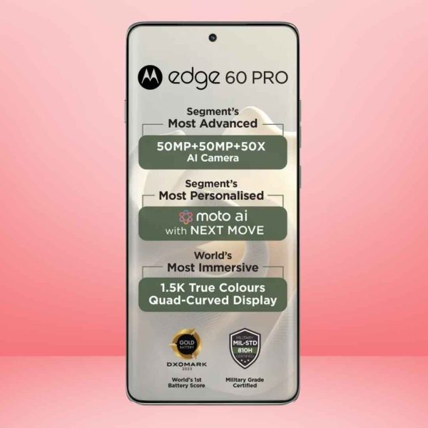 MOTOROLA Edge 60 Pro (Pantone Shadow, 256 GB,8 GB RAM) (Refurbished)