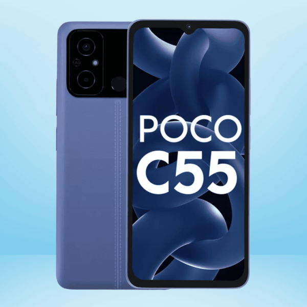 Poco C55 (Cool Blue, 64 GB, 4 GB RAM) (Refurbished)