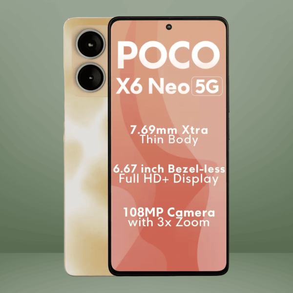 Poco X6 Neo 5G (Martian Orange, 128 GB,8 GB RAM) (Refurbished)