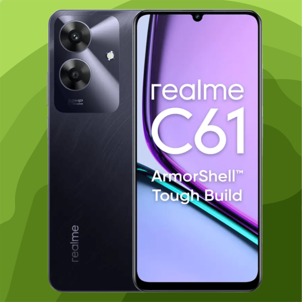 Realme C61 (Marble Black, 64 GB, 4 GB RAM) (Refurbished)