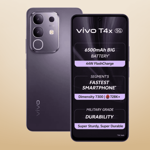 Vivo T4x 5G (Pronto Purple, 128 GB, 6 GB RAM) (Refurbished)